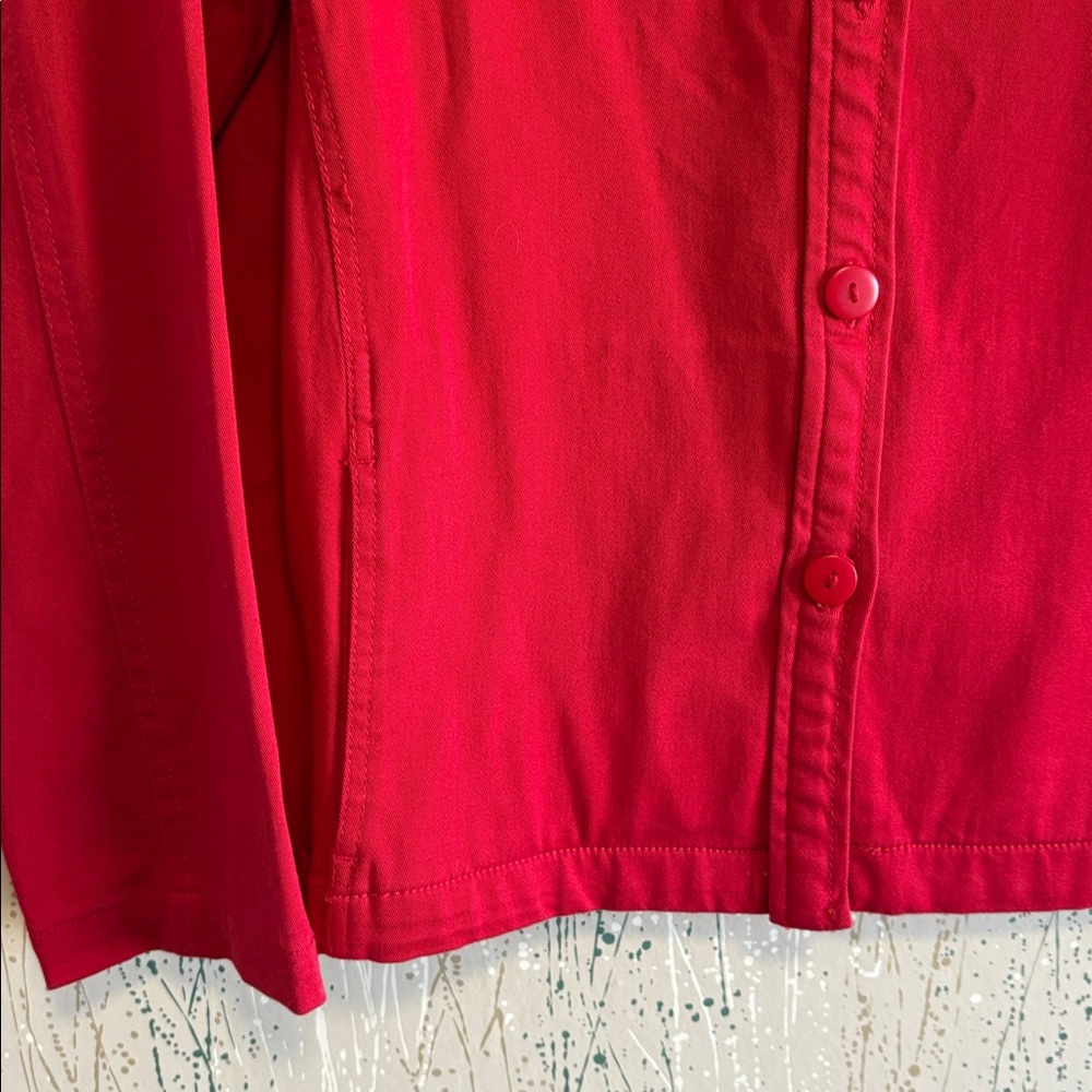 Pendleton Stretch Cotton Button Up Jacket Red Siz… - image 5